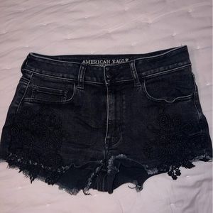American Eagle Black Denim Shorts